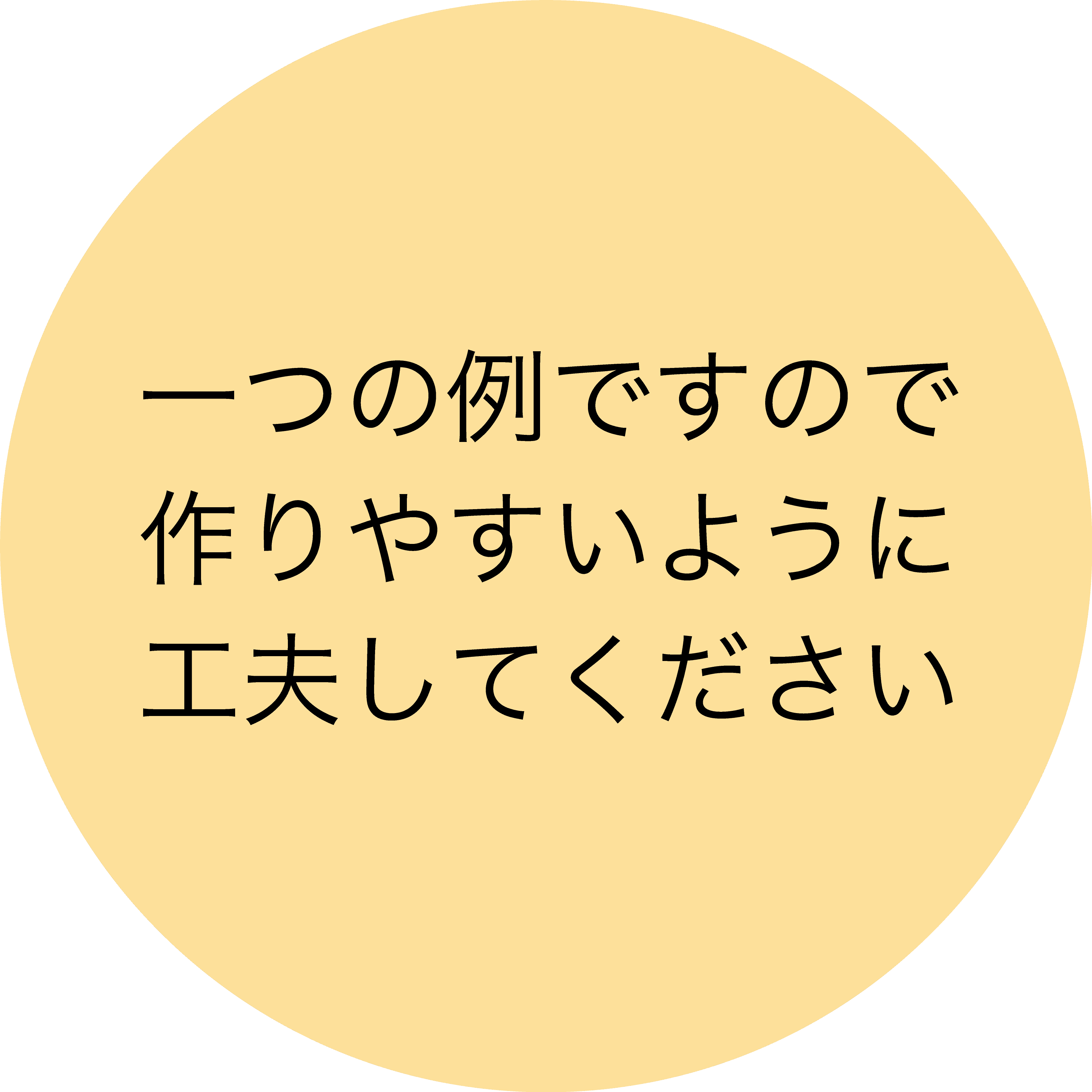 一つの例ですので作りやすいように工夫してください